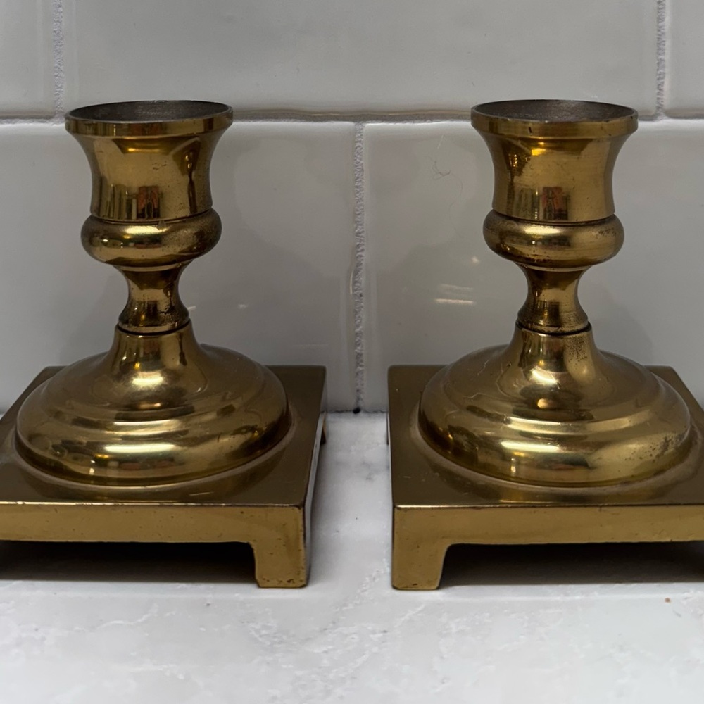 Elegant Brass Candle Holders